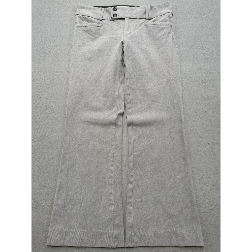 Banana Republic Baggy Pants Women's 6 Light Gray The Sloan Fit Wide Leg‎ Stretch